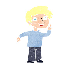 cartoon boy posing for photo