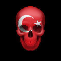Turkish flag skull