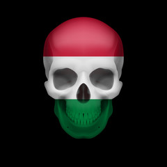 Hungarian flag skull