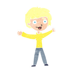 cartoon woman waving arms