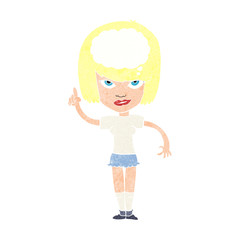 cartoon woman with idea