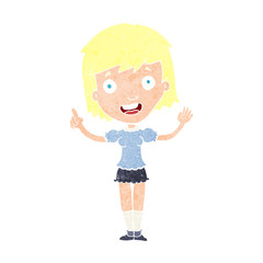 cartoon woman pointing