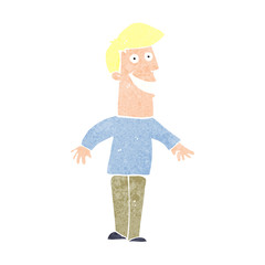 cartoon grinning man