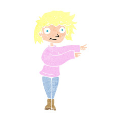 cartoon dancing woman