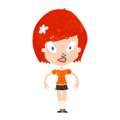 cartoon pretty woman