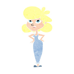 cartoon girl with hands on hips