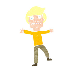 cartoon boy panicking