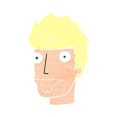 cartoon nervous man