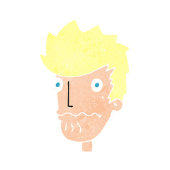 cartoon nervous man