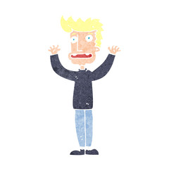 cartoon stressed man