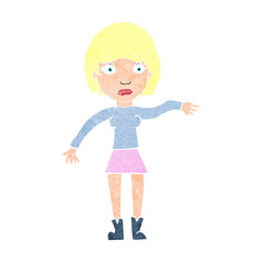 cartoon surprised woman