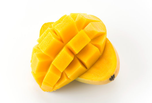 fresh mango on white background