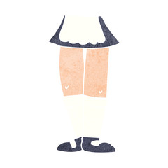 cartoon female legs