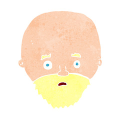 cartoon shocked man with beard