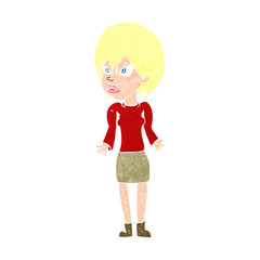 cartoon annoyed woman