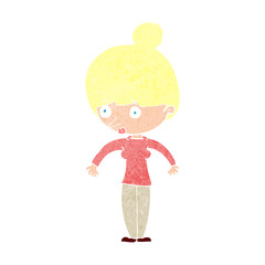 cartoon woman staring