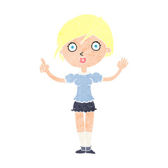 cartoon girl asking question