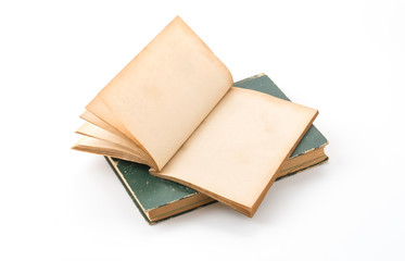old book on white background