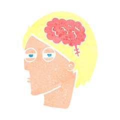 cartoon man thinking carefully