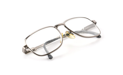 eyesight glasses on white background