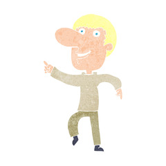 cartoon happy man dancing