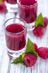 Glass with Raspberry Liqueur