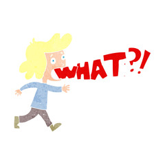 cartoon woman shouting what