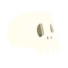 cartoon spooky skull