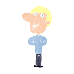 cartoon happy man