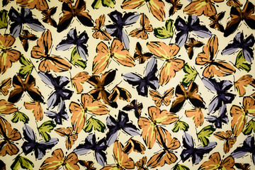 texture fabric of butterfly for background