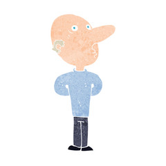 cartoon balding man