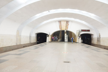 Interior of a metro station