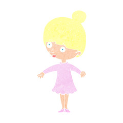 cartoon surprised woman