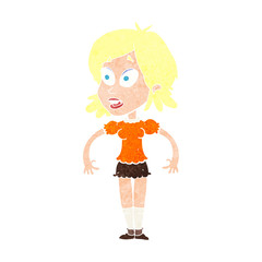 cartoon surprised woman