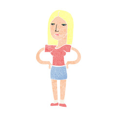 cartoon woman with hands on hips
