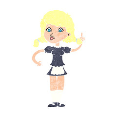cartoon pretty maid woman