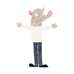 cartoon friendly werewolf