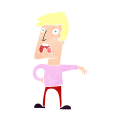 cartoon complaining man