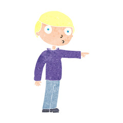 cartoon man pointing