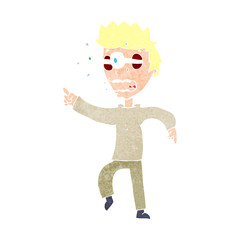 Fototapeta premium cartoon man with popping out eyes