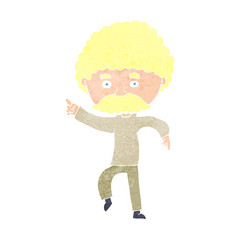 cartoon seventies style man disco dancing