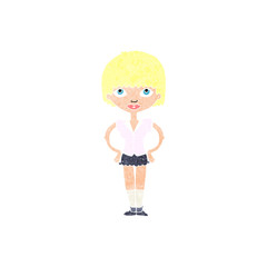 cartoon woman with hands on hips