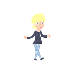 cartoon woman shrugging shoulders