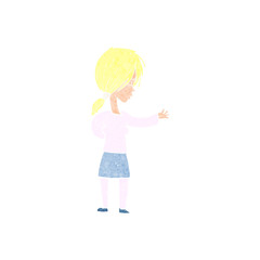 cartoon woman gesturing