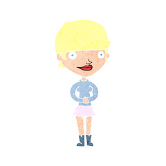 cartoon friendly woman