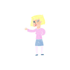 cartoon woman explaining