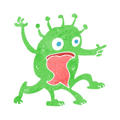 cartoon weird little alien