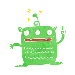 cartoon weird little alien