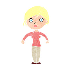 cartoon surprised woman