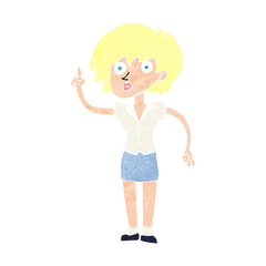 cartoon woman with question